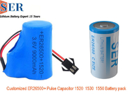 3,6-V-Lithium-Akku ER26500 mit 1550-Puls-Kondensator ER26500 + HPC1550 für Internet-Sache