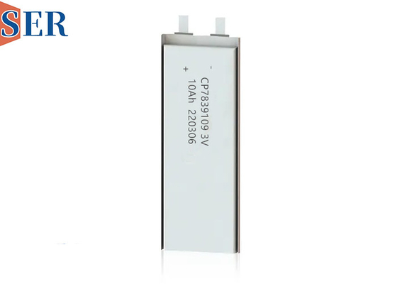 Kundenspezifische dünne Lithium-Mangan-Dioxid-hauptsächlichbatterie CP7839109 3.0V 10Ah