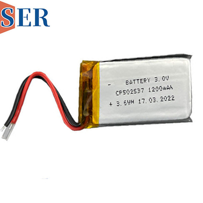 Dünnes Zelllithium der Batterie-CP502537 ultra dünnes Primär-Lipo 3.0V 1200mAh