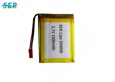 Dauerhafte quadratische Form Lithium-Ion Battery And Lithium Polymer-Batterie-3.7V 1000mah 554050