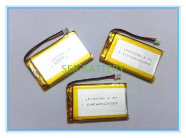 Ultra dünnes Zyklus-Leben 500 der Lithium-Polymer-Batterie-503759 3.7V 1300mAh für GPS-Verfolger