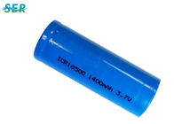 Flache Spitze Li Ion Battery Cell, 3.7V Lithium Ion Rechargeable Battery 1400mAh 18500