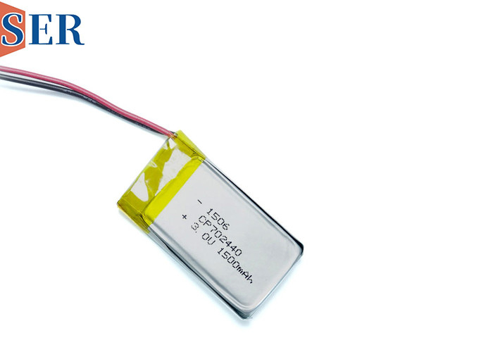 Dünne Batterie-weiche Satz-Lithium-Mangan-Batterie CP702440 3V 1500mah Li-MNO2 ultra mit Draht-Verbindungsstück
