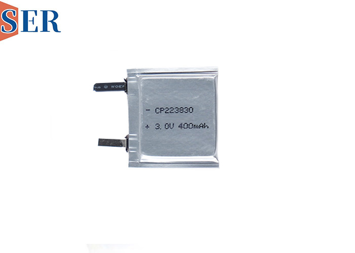 Benutzerdefinierte nicht wiederaufladbare Taschenzelle LiMnO2-Batterie CP223830 3,0V 400mAh für tragbare Geräte