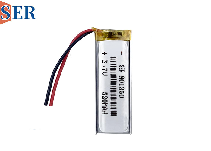 Benutzerdefinierte Lipo-Batterie 801350 500mAh Li-Polymer-Taschenzelle 803450 3.7V Lithium-Polymer-Batterie mit PCB und Kabel