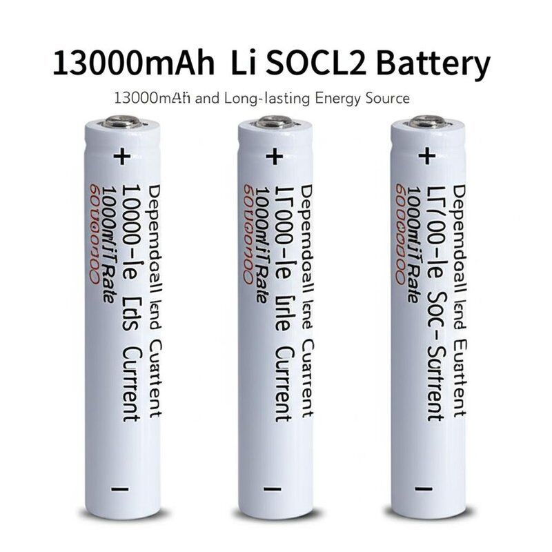 13000mAh Li SOCL2 Batterie 2% Selbstlebensrate 600mA Pulsstrom Zuverlässige und langlebige Energiequelle