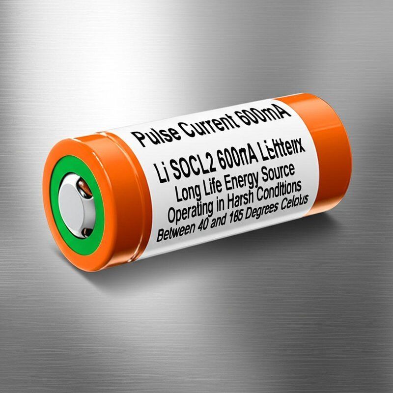 Pulse Current 600mA Li SOCL2 Battery Long Life Energy Source Operating in Harsh Conditions Between 40 and 165 Degrees Celsius