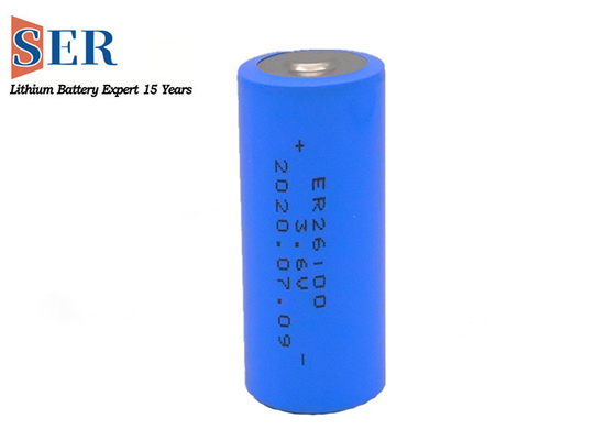 26*100mm Li-SOCL2 Batterie ER26100 ER261020 Hochkapazitäts-Impulsstrom 600mA -40-165°C hohe Temperaturbatterie