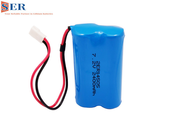 Draht-Verbindungsstück 2ER14505 2S1P Li SOCL2 Batterie-ER14505-2S 7.2V 2400mah für Meter