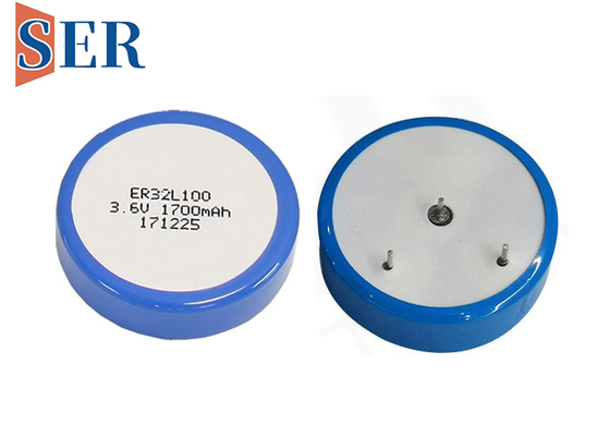Zellder hohen temperatur des Knopf-ER32L100 Oblaten-Art lithium-Thionylchlorid-Batterie ER32100T 1/6 D Primär