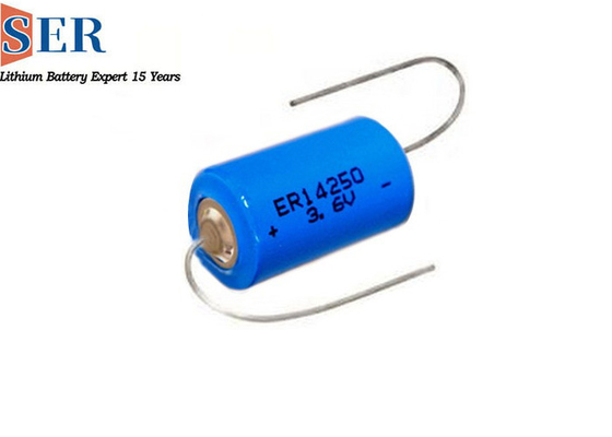 Der Lithium-Primärbatterie 1/2AA der Sicherheit 3.6V Größe 600mah ER14250S 3,6 langes Leben der Batterie der Volt-hohen Temperatur 150 Lisocl2
